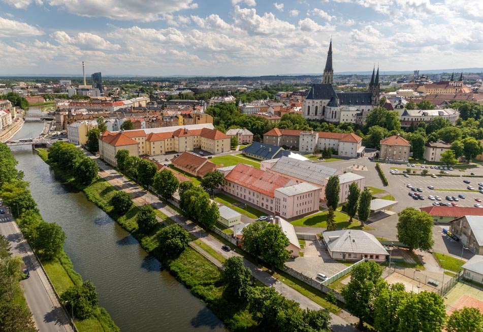 Dronový profesionálny záber v meste Olomouc